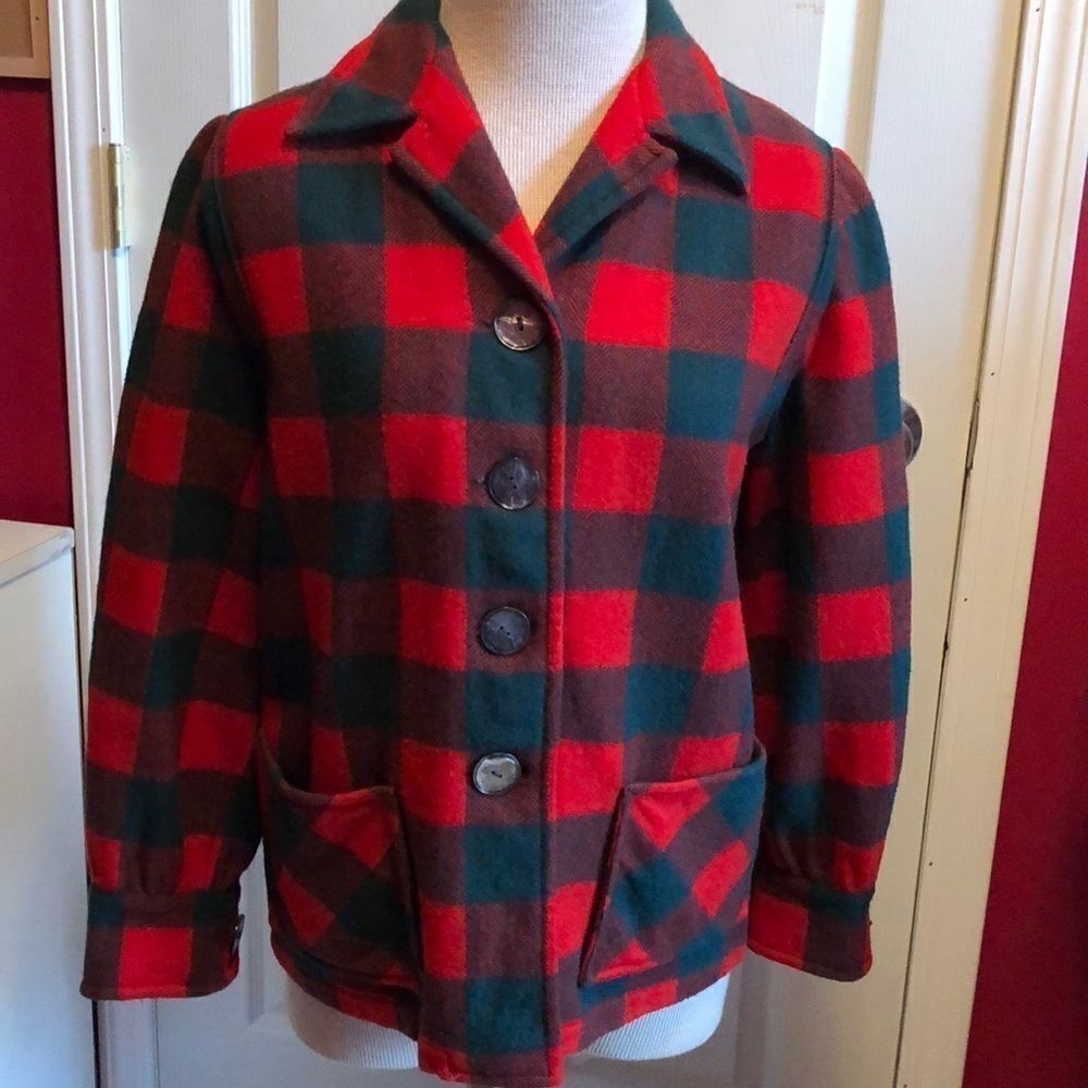 Vintage Pendleton wool jacket red & green
